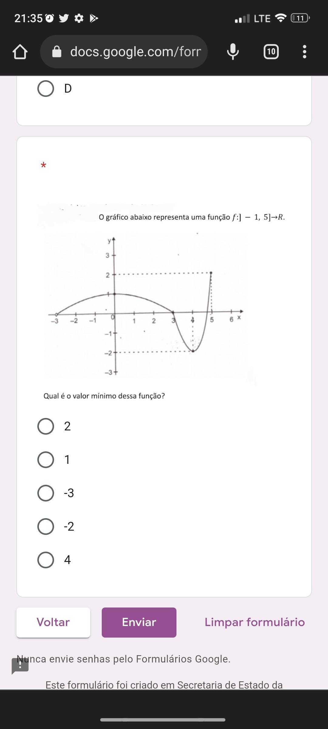 O Gráfico Abaixo Representa Uma Função