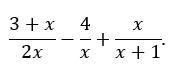 Encontra a forma mais simplificada da fração algebrica.